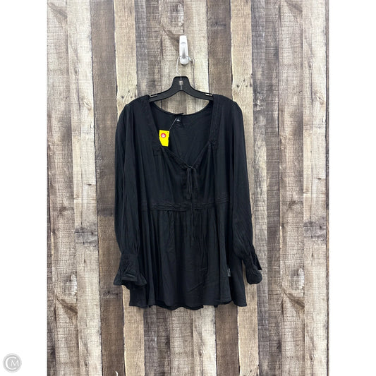 Top Long Sleeve By Torrid In Black, Size: 2x