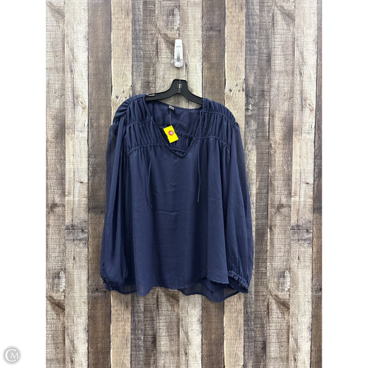 Top Long Sleeve By Old Navy In Navy, Size: Xl