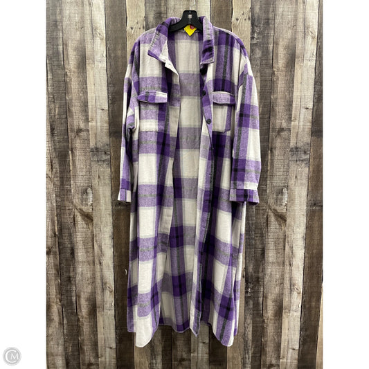 Jacket Shirt By Cmf In Purple, Size: 4x