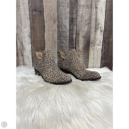 Boots Ankle Flats By Lucky Brand In Animal Print, Size: 7.5