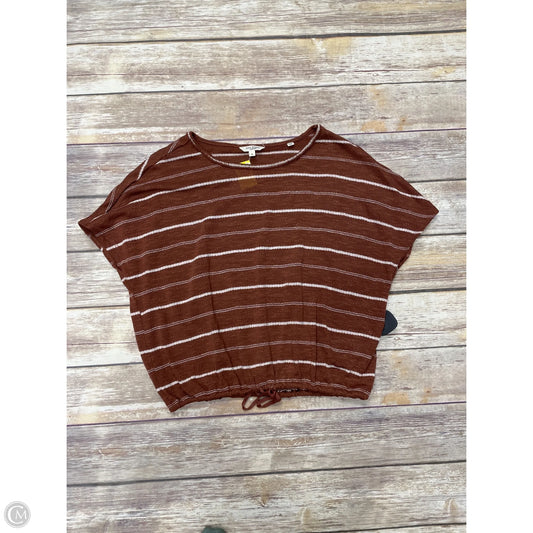 Top Short Sleeve By Max Studio In Striped Pattern, Size: S