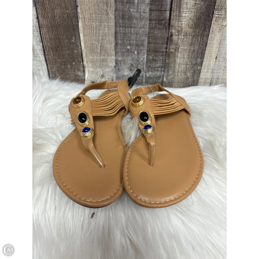 Sandals Flats By Bamboo In Multi-colored, Size: 11