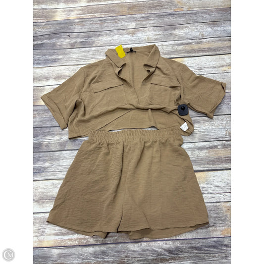 Shorts Set By Clothes Mentor In Taupe, Size: L