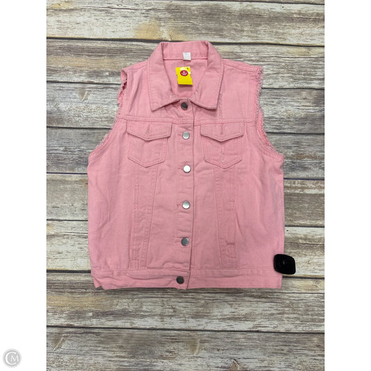 Vest Other By Cme In Pink Denim, Size: M