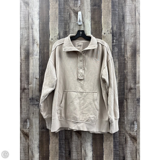 Top Long Sleeve By Aerie In Tan, Size: S