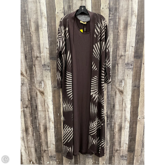 Dress Set 2pc By Cme In Brown & Cream, Size: 1x