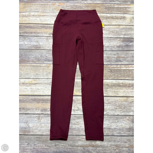 Athletic Leggings By Spyder In Maroon, Size: M