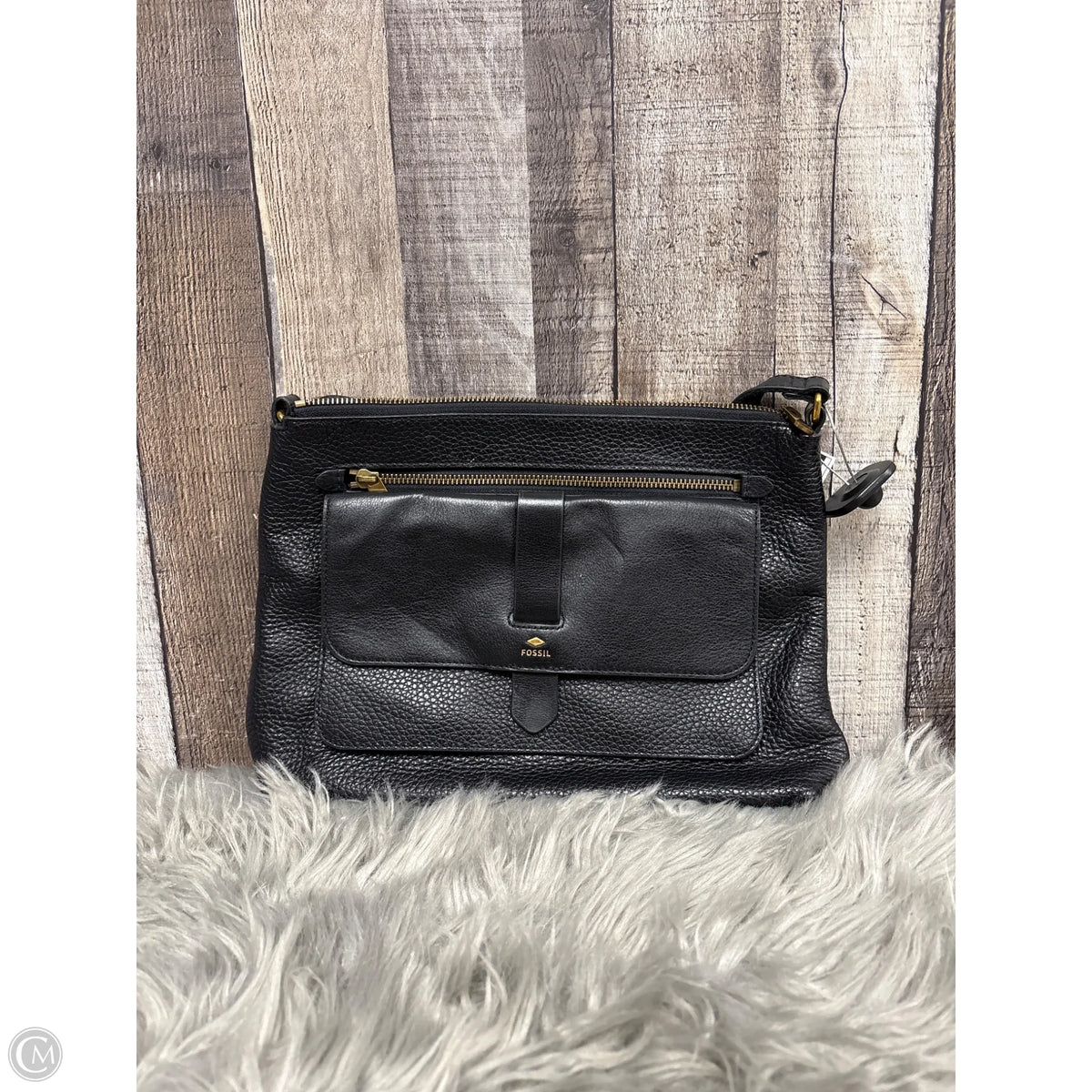 Crossbody Leather By Fossil, Size: Medium