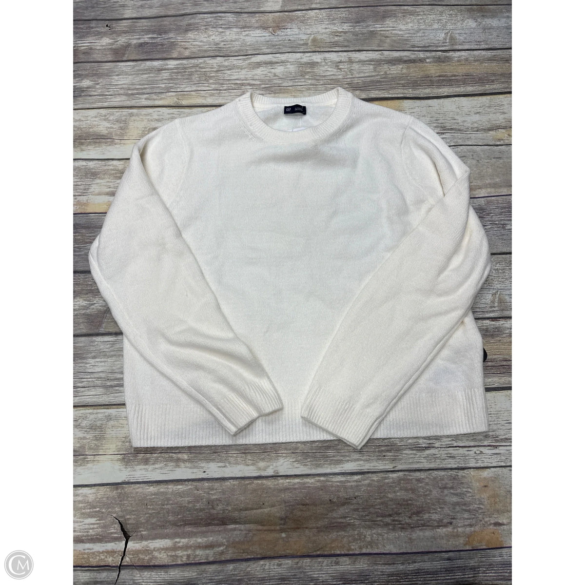 Sweater By Gap In Ivory, Size: Xl