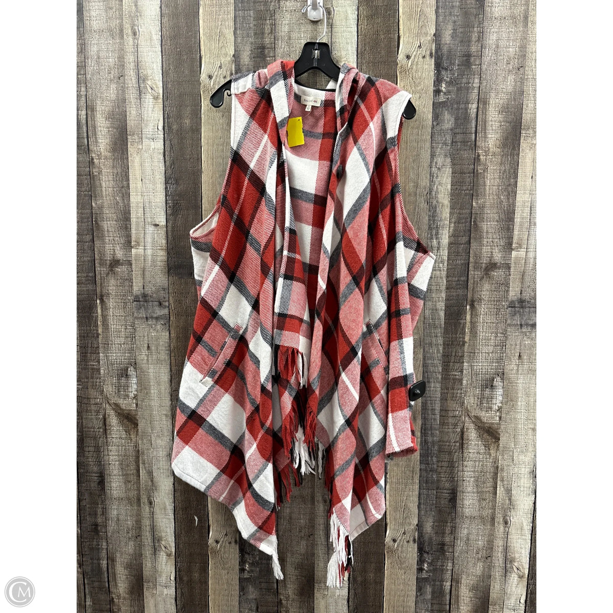 Cardigan By Rewind In Plaid Pattern, Size: 3x