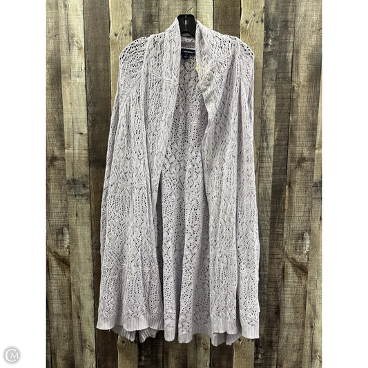 Cardigan By Denim 24/7 In Purple, Size: 3x