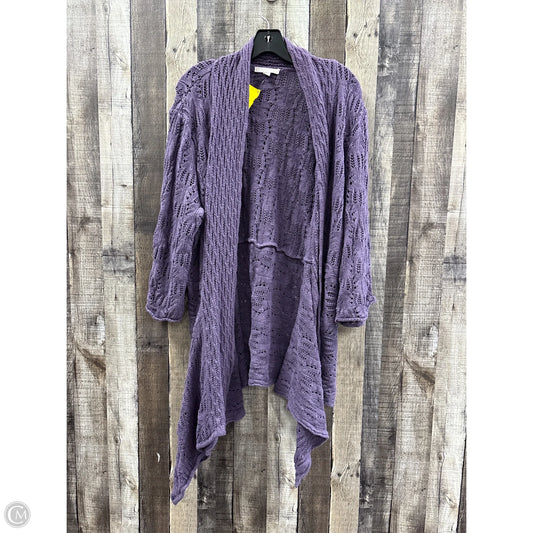 Cardigan By Woman Within In Purple, Size: 1x