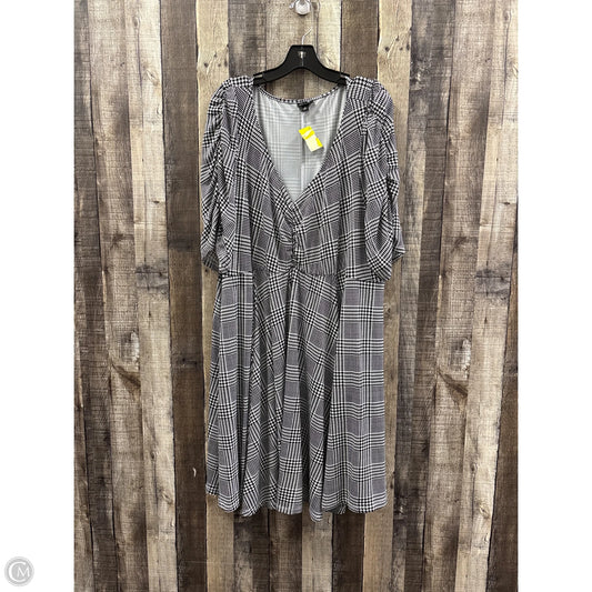 Dress Casual Midi By Torrid In Black & White, Size: 4x