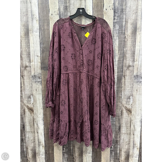 Dress Casual Midi By Torrid In Maroon, Size: 4x