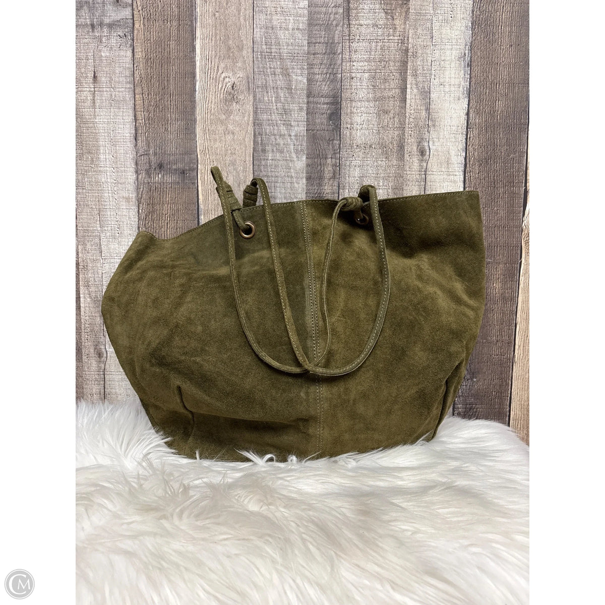 Handbag Leather By Cmf, Size: Large