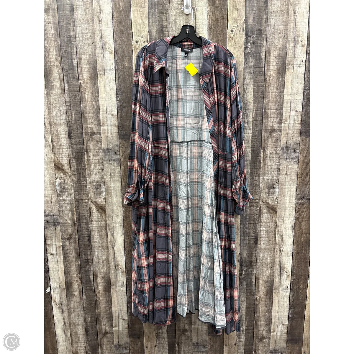 Cardigan By Torrid In Plaid Pattern, Size: 4x