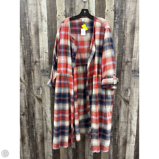 Cardigan By Cato In Plaid Pattern, Size: 4