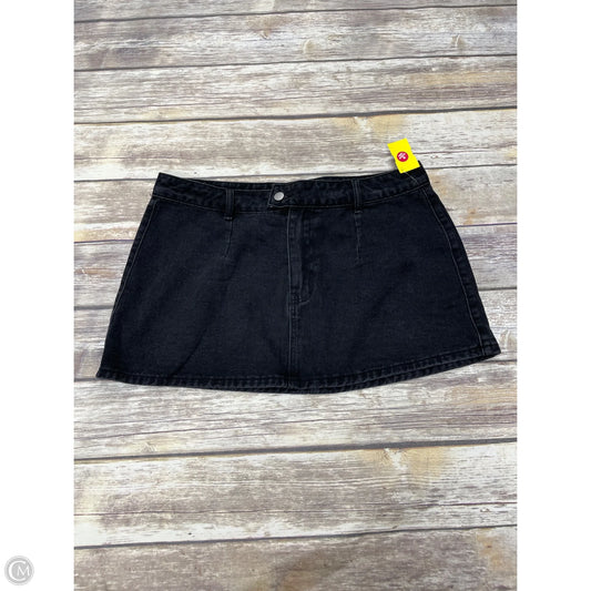 Skirt Mini & Short By Shein In Black Denim, Size: 1x
