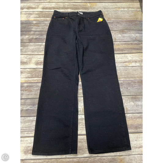 Jeans Wide Leg By Abercrombie And Fitch In Black Denim, Size: 10