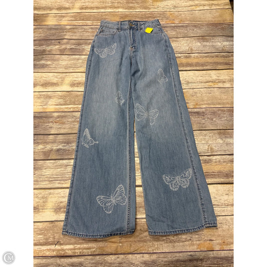 Jeans Wide Leg By Hollister In Blue Denim, Size: 0