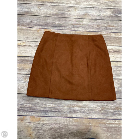 Skirt Mini & Short By Hem & Thread In Brown, Size: L