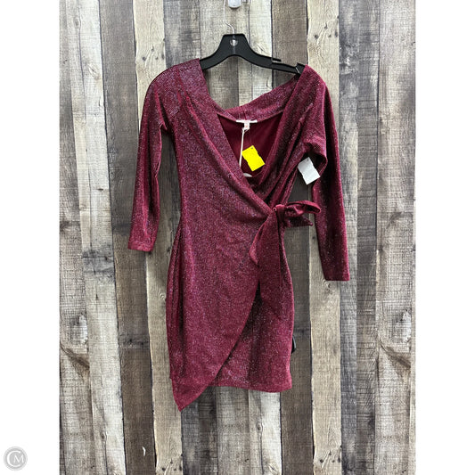 Dress Party Short By Luxxel In Maroon, Size: S