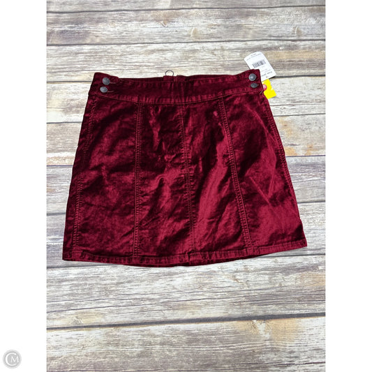 Skirt Mini & Short By Free People In Maroon, Size: 12
