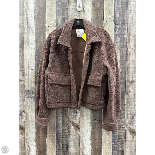 Jacket Faux Fur & Sherpa By Abercrombie And Fitch In Brown, Size: L