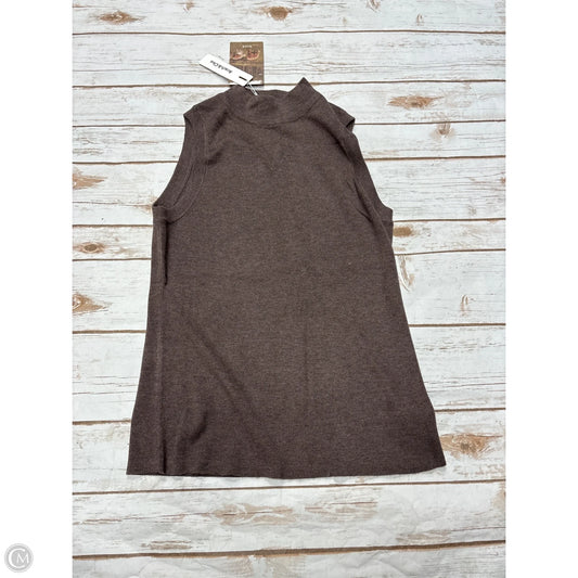 Top Sleeveless By Clothes Mentor In Brown, Size: M