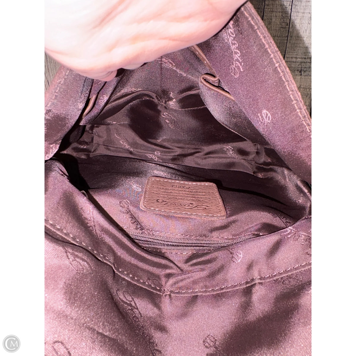 Crossbody Leather By Fossil, Size: Medium