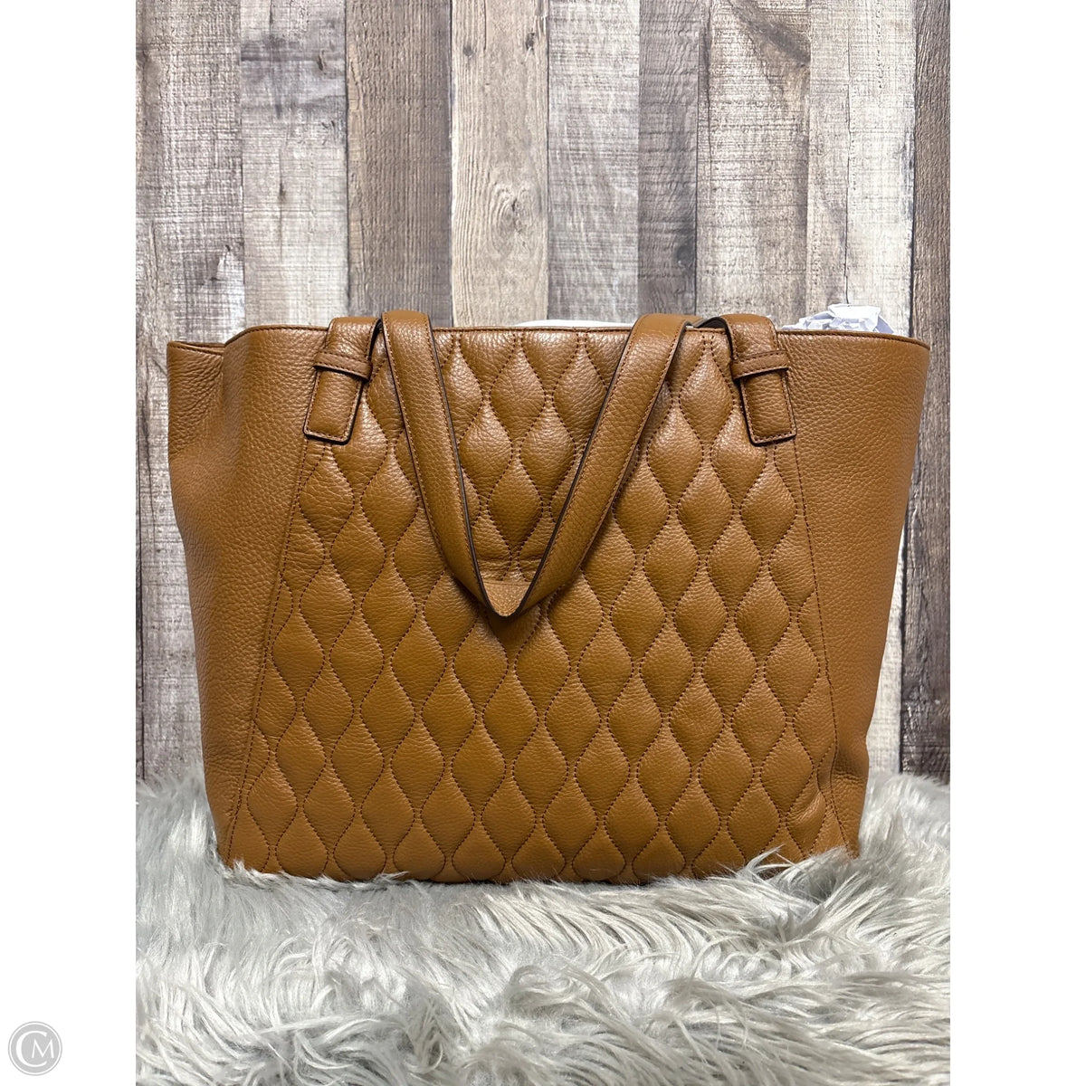 Tote Leather By Vera Bradley, Size: Large