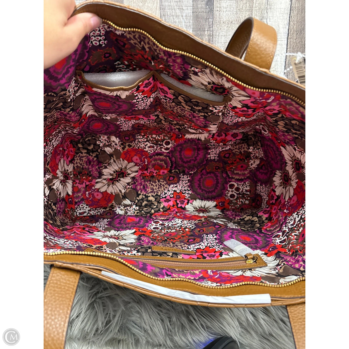 Tote Leather By Vera Bradley, Size: Large