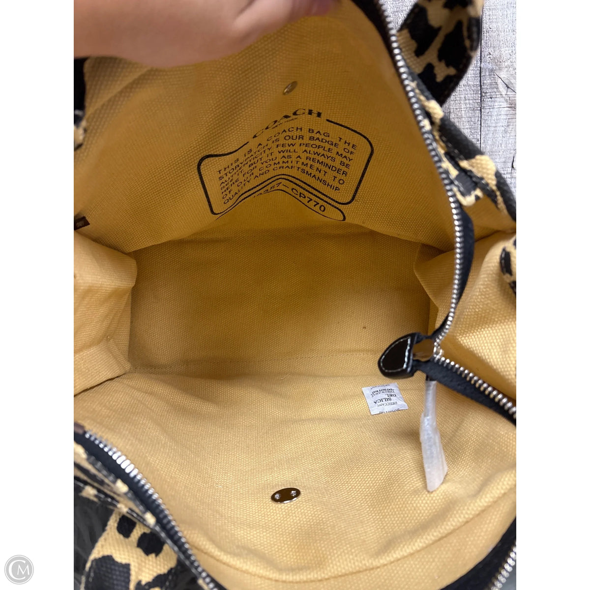 Tote Designer By Coach, Size: Medium