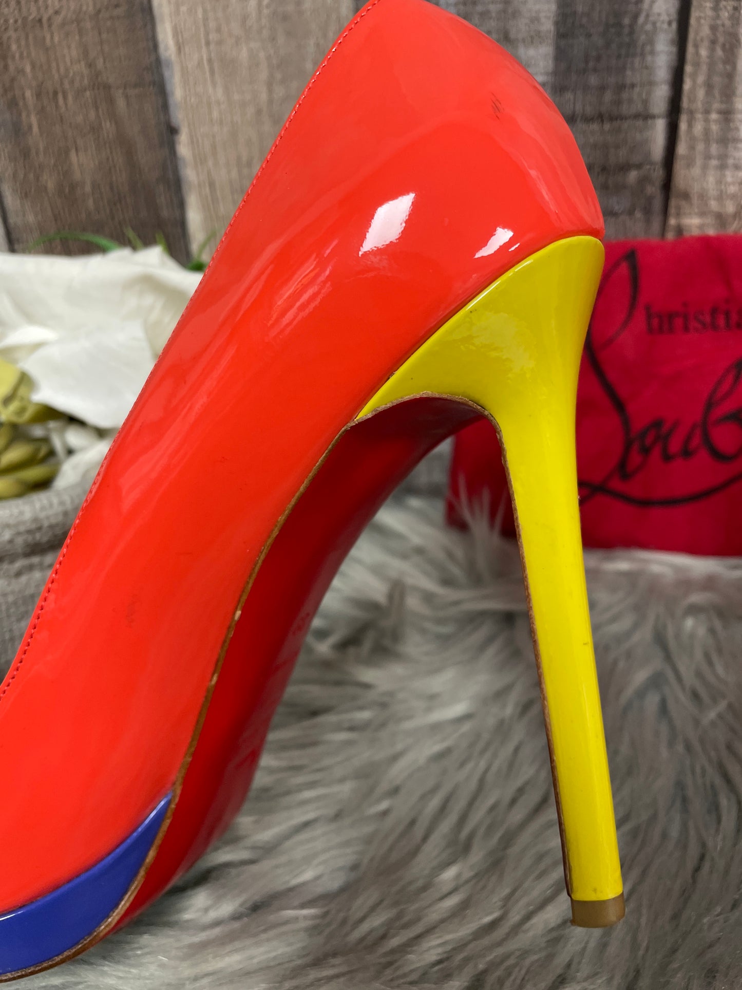 Coral Shoes Luxury Designer Christian Louboutin, Size 9