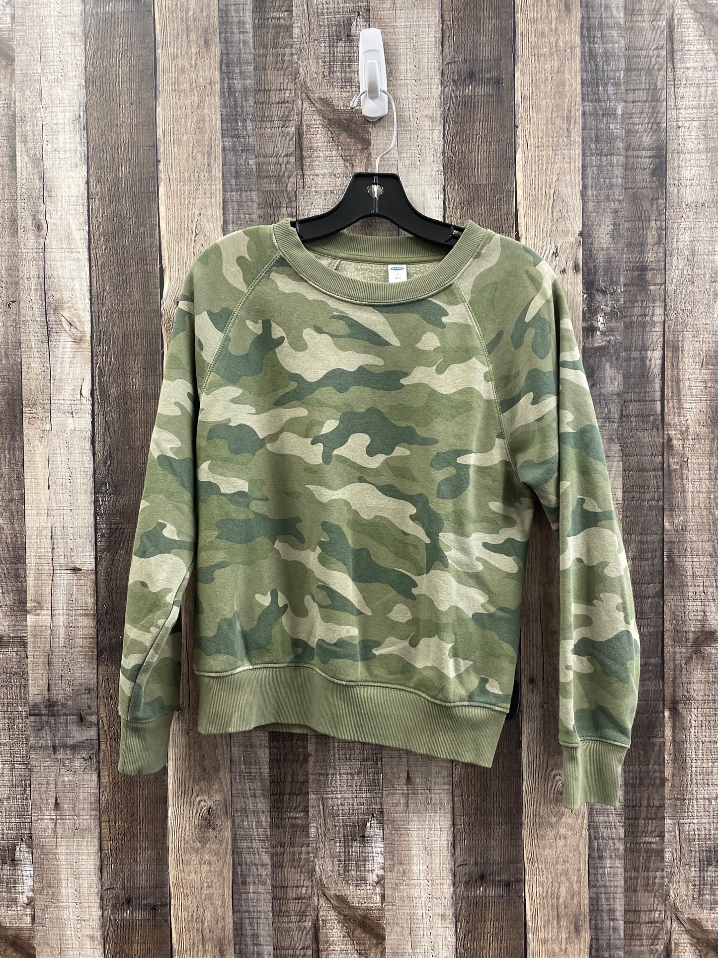 Sweatshirt Crewneck By Old Navy In Camouflage Print, Size: S