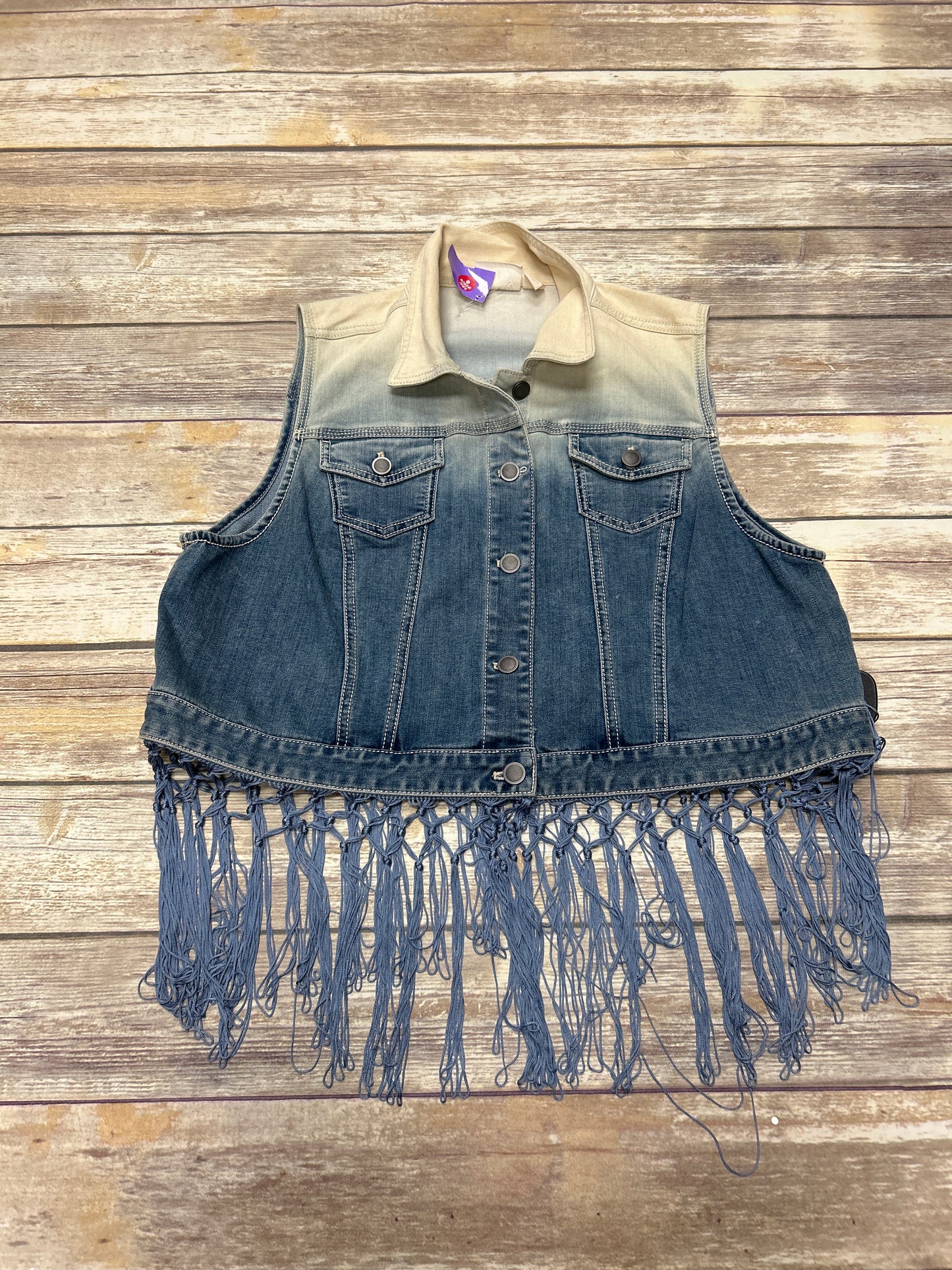 Blue Denim Vest Other Chicos, Size Xl