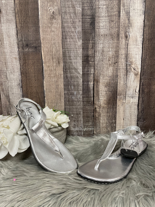 Silver Sandals Flats Born, Size 9