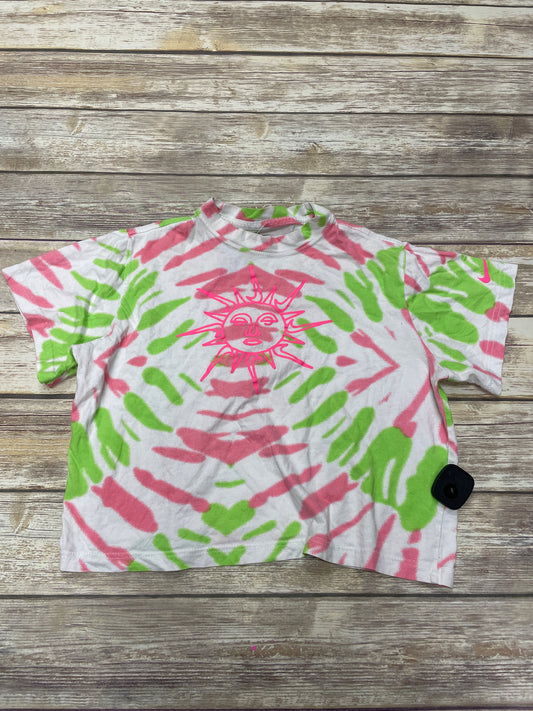 Green & Pink Athletic Top Short Sleeve Nike, Size L