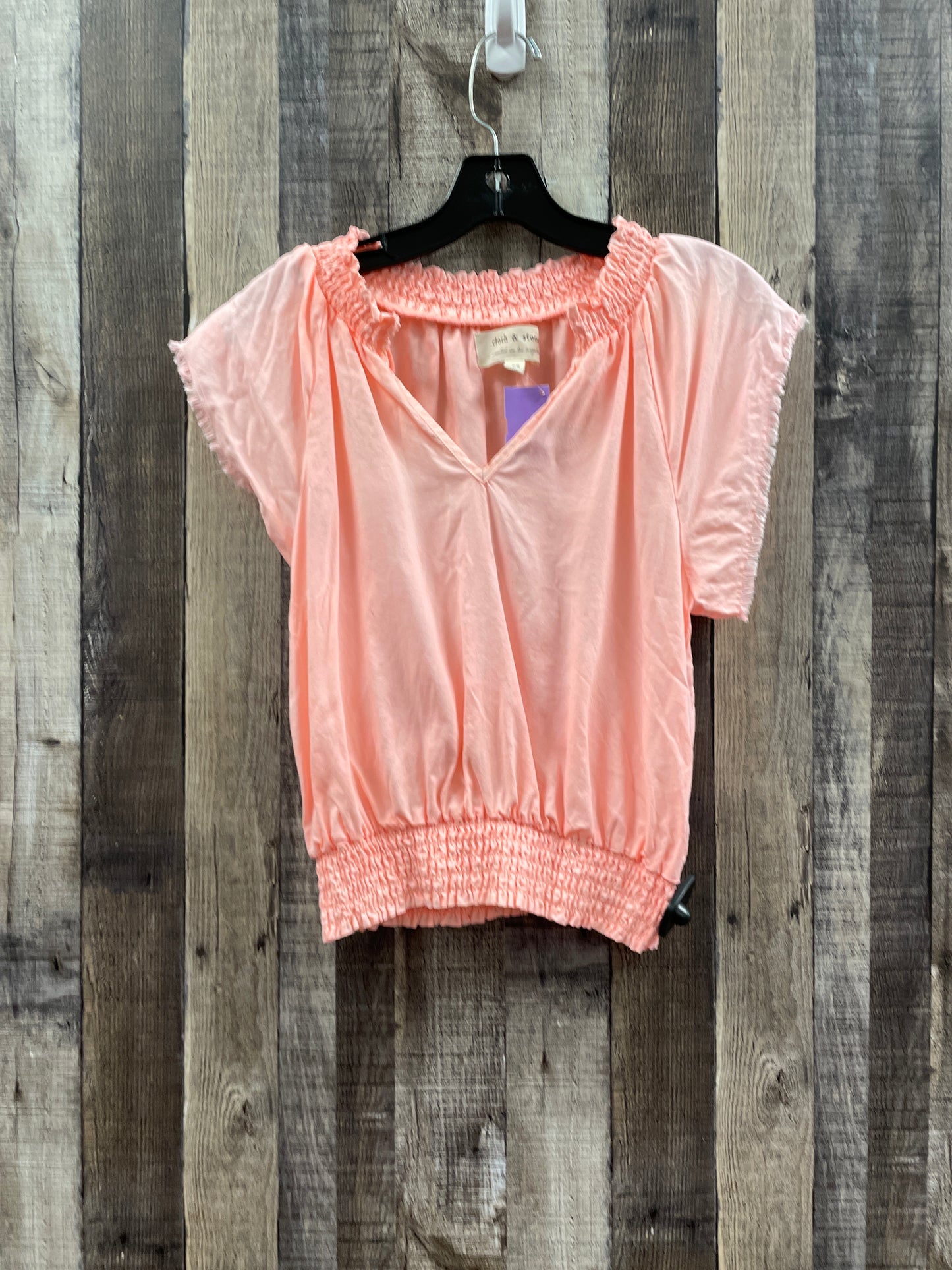 Peach Top Short Sleeve Cloth & Stone, Size Xs