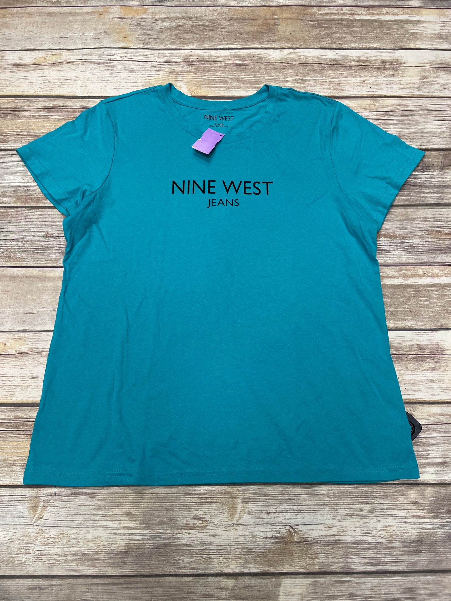 Teal Top Short Sleeve Nine West Apparel, Size Xl