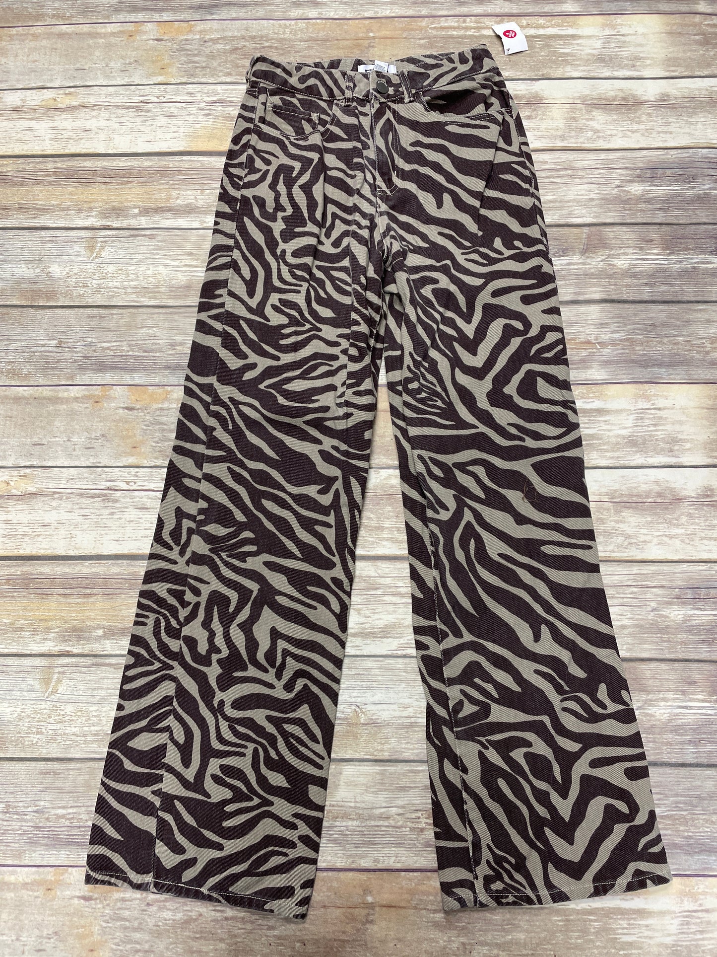 Jeans Flared By Cme In Animal Print, Size: 4