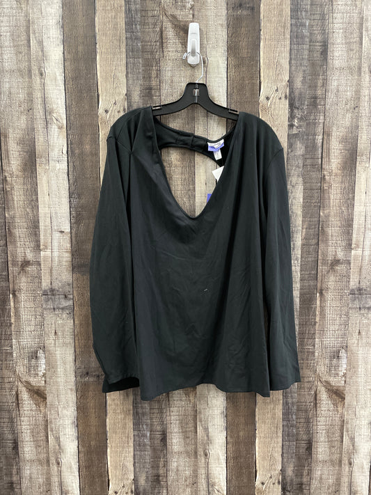 Top Long Sleeve By Cme In Black, Size: 4x