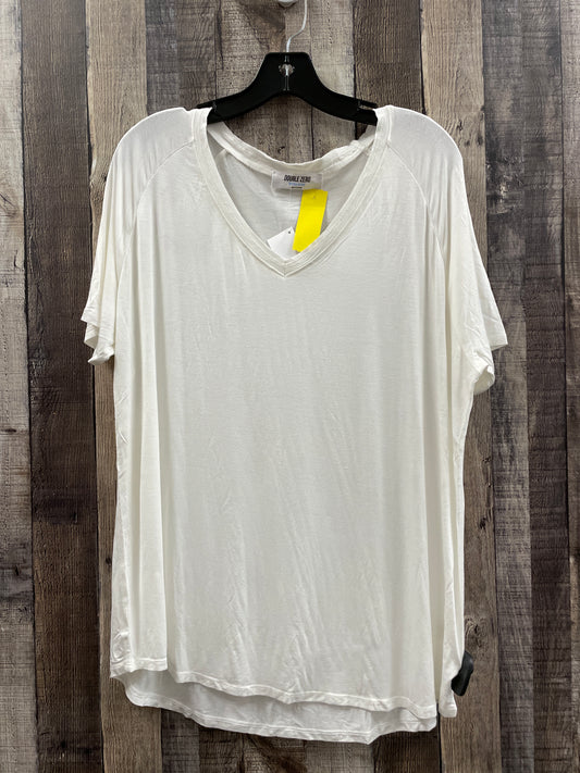 Top Short Sleeve By Double Zero In White, Size: M