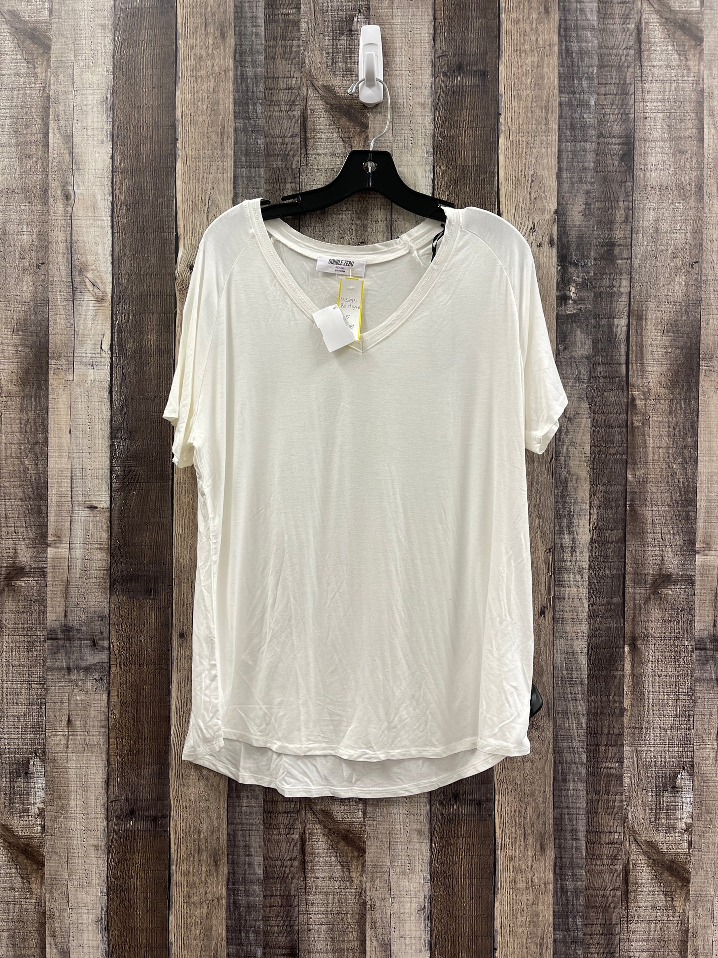 Top Short Sleeve By Double Zero In White, Size: S