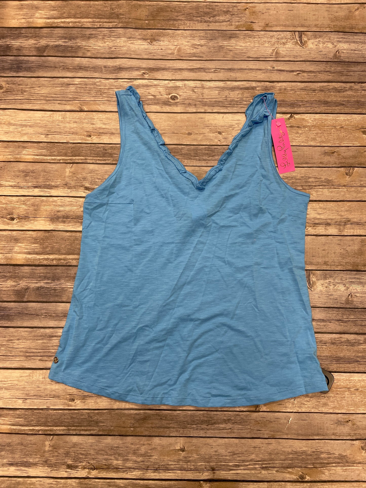 Top Sleeveless By Lilly Pulitzer In Blue, Size: L