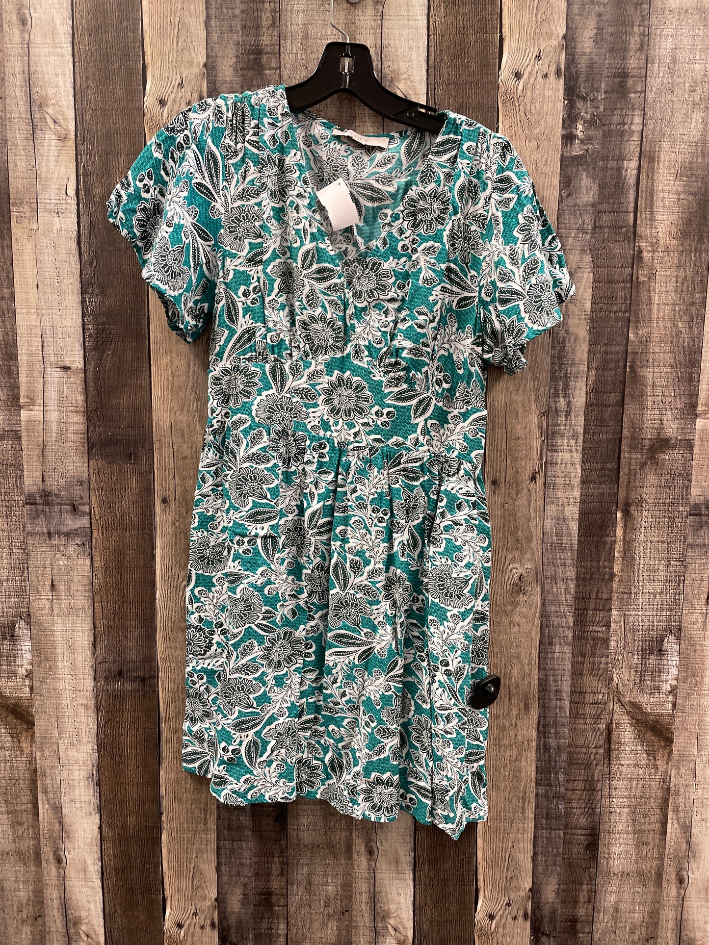 Dress Casual Short By Loft In Green & White, Size: M