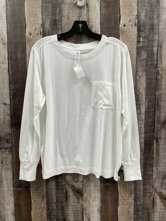 Top Long Sleeve By Lou And Grey In White, Size: M