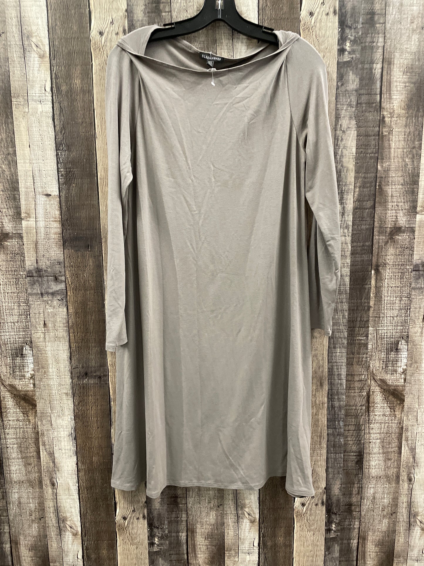 Dress Casual Midi By Eileen Fisher In Taupe, Size: M