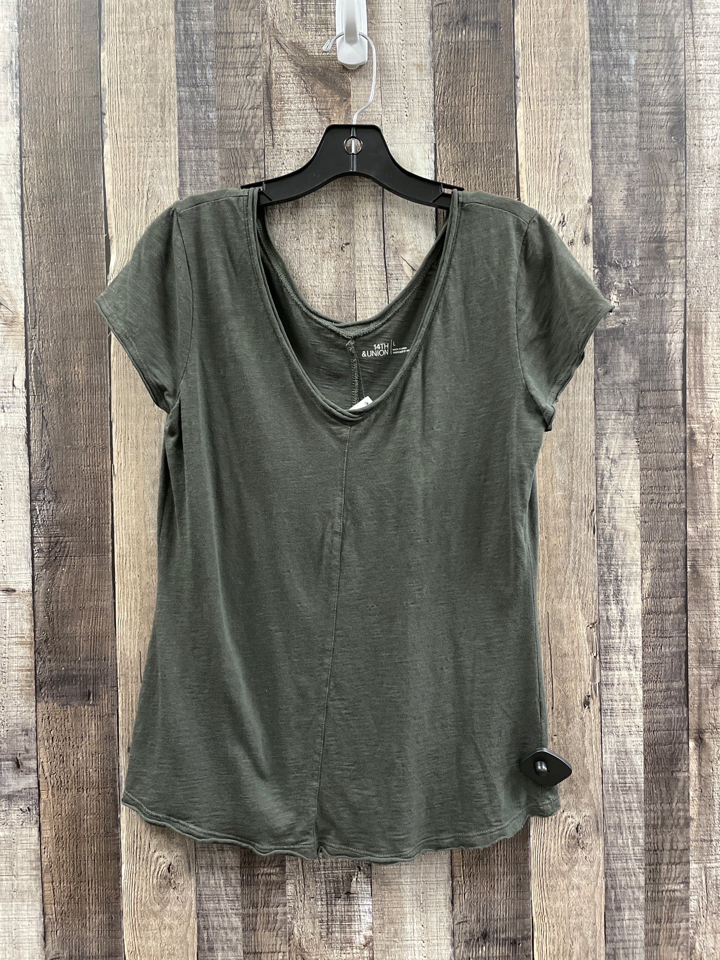 Top Short Sleeve By 14th And Union In Green, Size: L