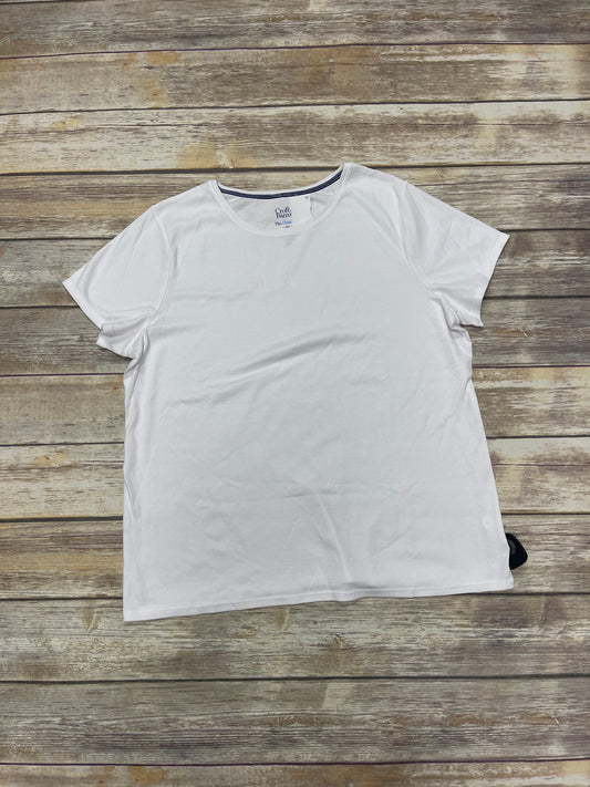 Top Short Sleeve By Croft And Barrow In White, Size: Xxl